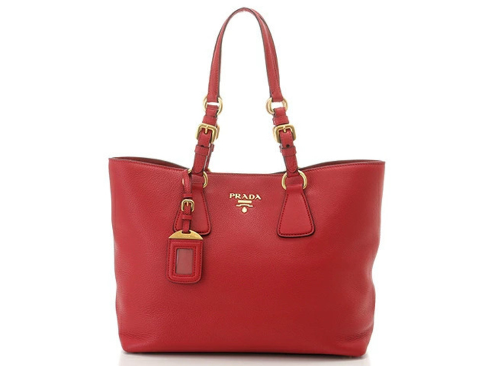 Prada Tote Tessuto Saffiano Bag VITELLO PHENIX ROSSO